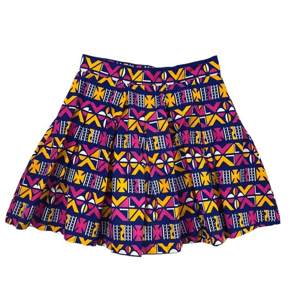 Francis + Benedict Handmade African Printed Full Skirt Multicolor M Maximalist - Picture 1 of 8